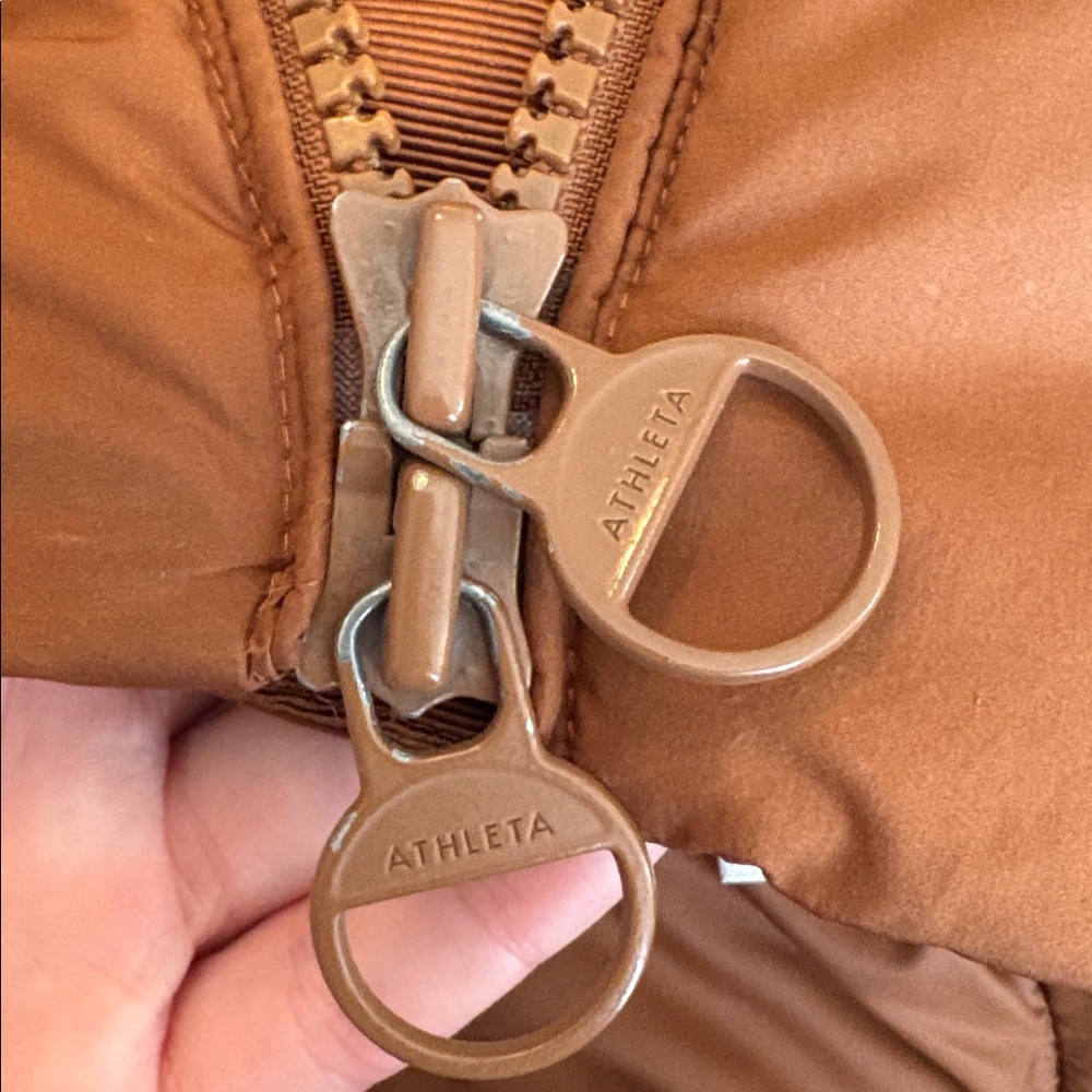Athleta Downtown Jacket Down Puffer Chestnut brown - image 7